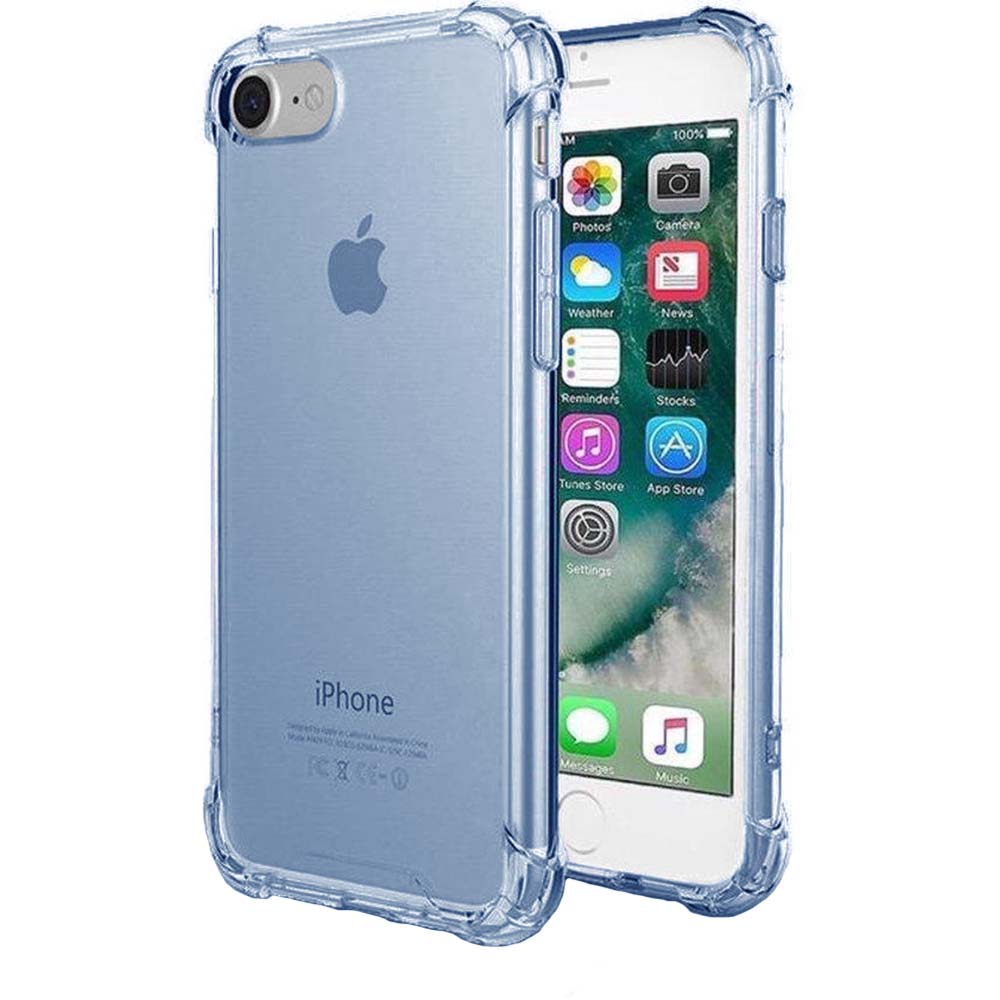 Weekendtas weekend zwavel iPhone 6/6s transparant siliconen hoesje - Blauw - Smartphonica