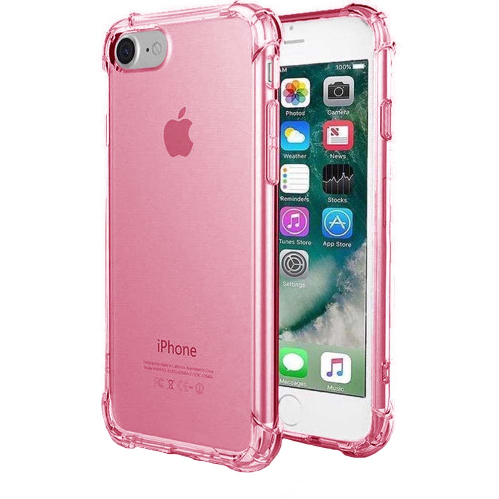 iPhone 6/6s Plus transparant siliconen hoesje Neon Roze - Smartphonica