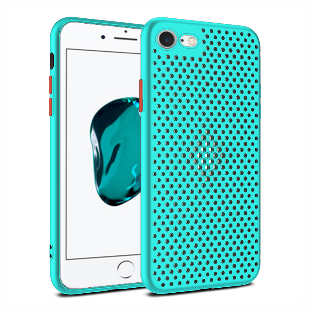 marathon Onmiddellijk Blijven iPhone 6/6s Plus siliconen hoesje met gaatjes - Blauw - Smartphonica