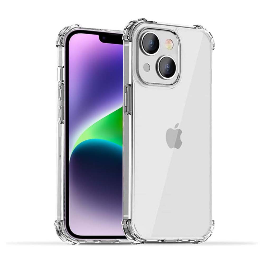 Mammoet Vleien Alarmerend iPhone 14 Plus transparant shockproof TPU siliconen hoesje met stootrand -  Smartphonica