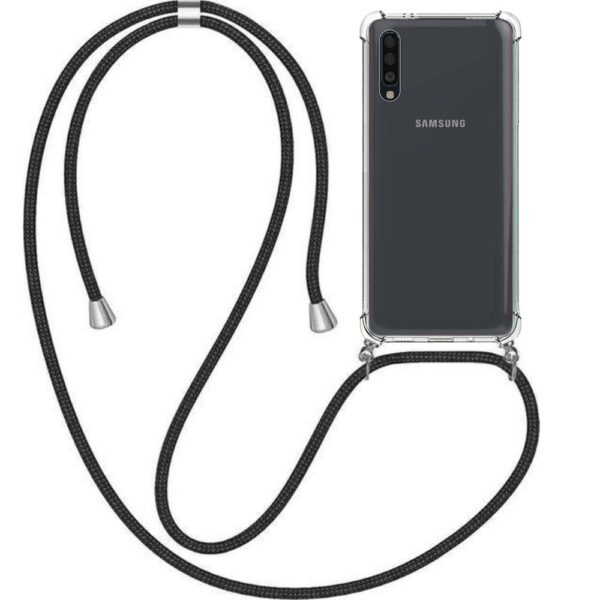 Samsung Galaxy A70 transparant hoesje met koord 1