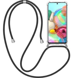 Samsung Galaxy A71 transparant hoesje met koord