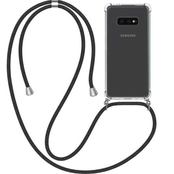 Samsung Galaxy S10E transparant hoesje met koord 1