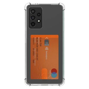 Samsung Galaxy A52 5G transparant hoesje met pashouder 1