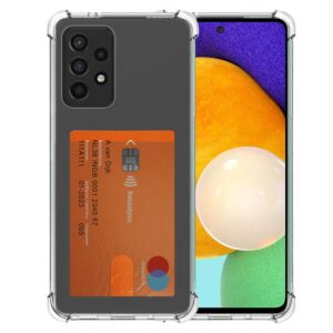 Samsung Galaxy A52 5G transparant hoesje met pashouder