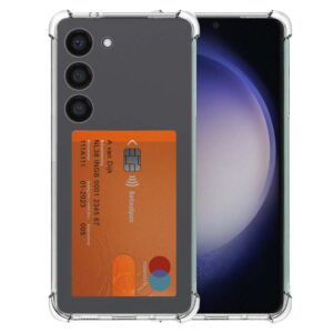 Samsung Galaxy S23 Plus transparant hoesje met pashouder
