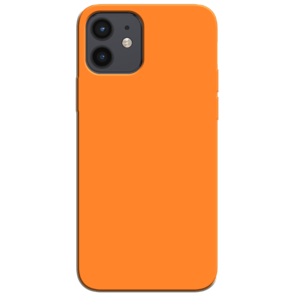 iPhone 12 Hoesje Oranje Achterkant