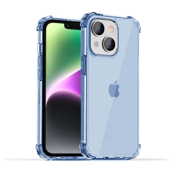 iPhone 14 Plus transparant hoesje blauw