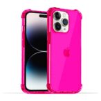 iPhone 14 Pro Max transparant hoesje neon roze