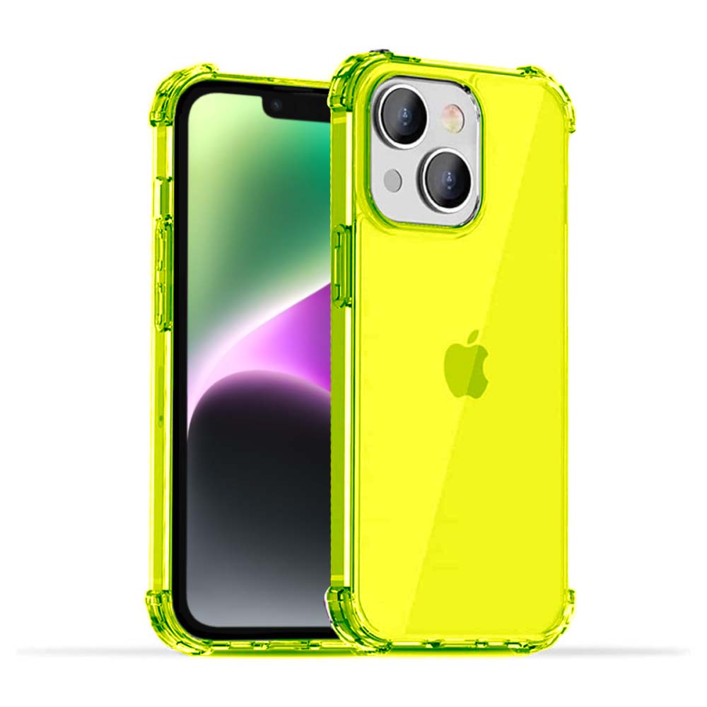 iPhone 14 transparant hoesje neon geel