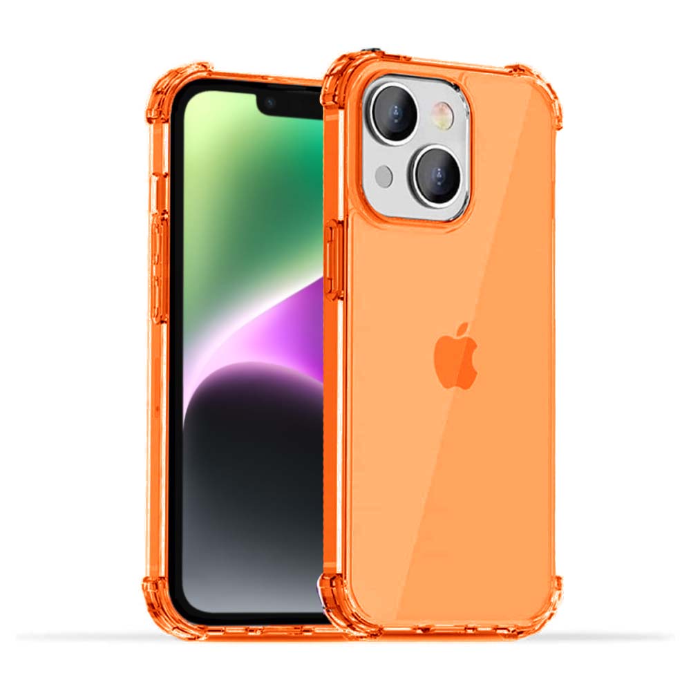 iPhone 14 transparant hoesje oranje