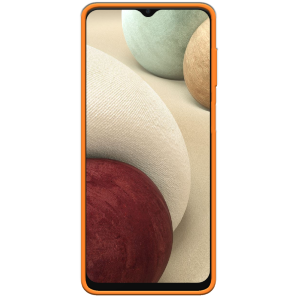 Samsung Galaxy A12 Hoesje Oranje Voorkant