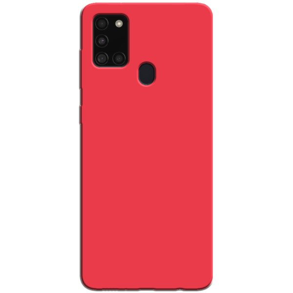Samsung Galaxy A21s Hoesje Rood Achterkant