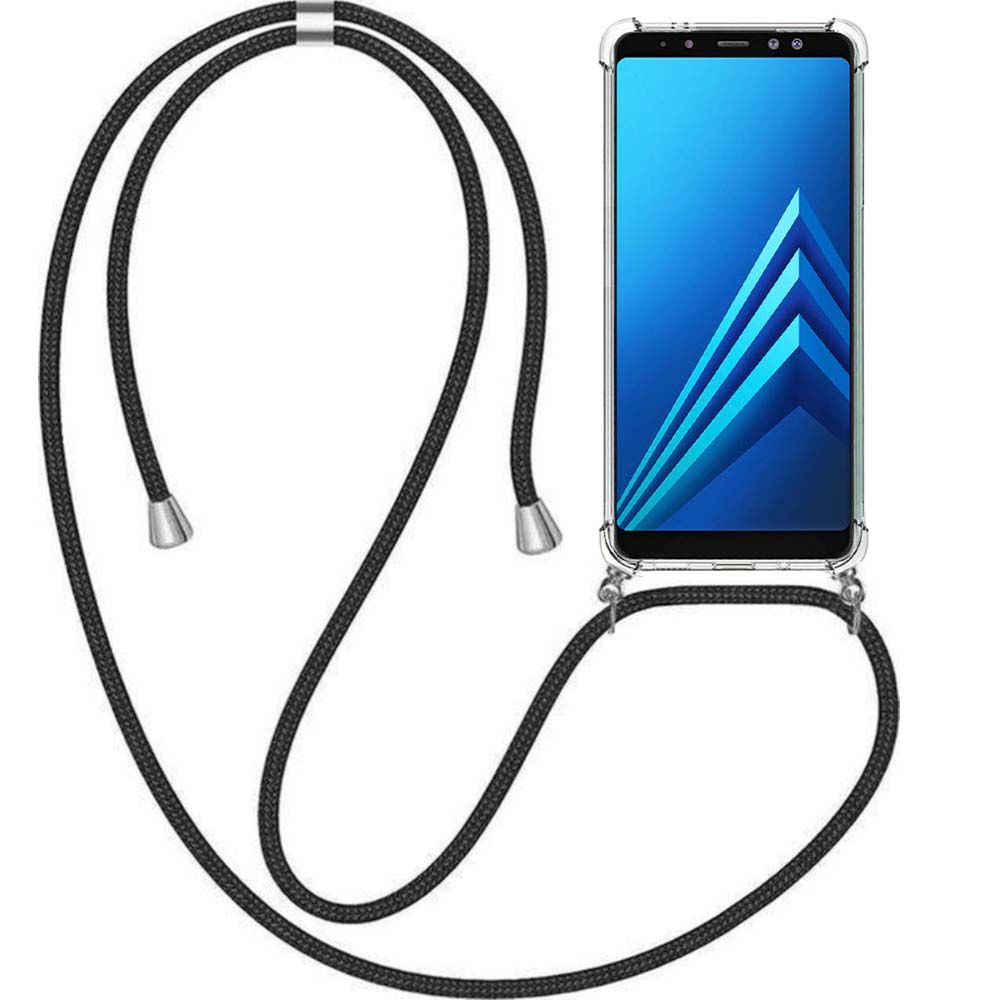 Samsung Galaxy A8 2018 transparant hoesje met koord