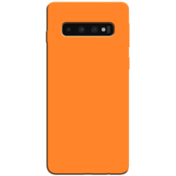 Samsung Galaxy S10 Hoesje Oranje Achterkant