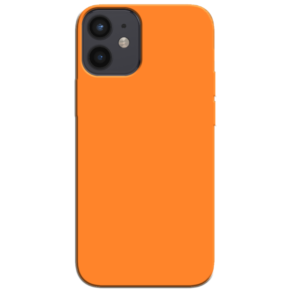 iPhone 12 Mini Hoesje Oranje Achterkant