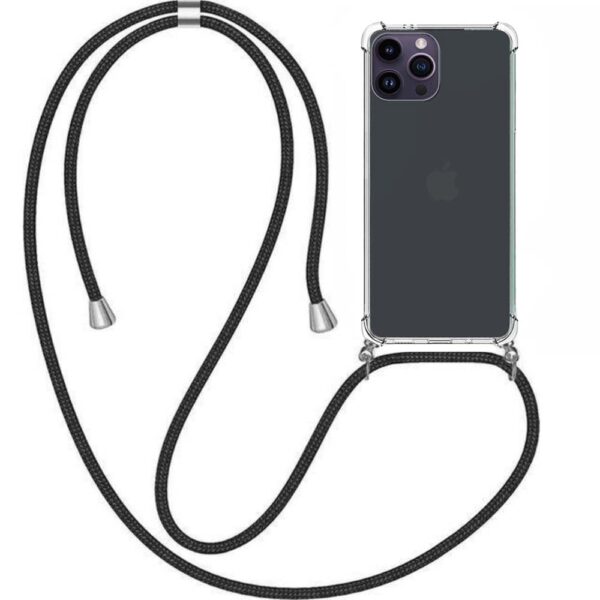 iPhone 14 Pro Max transparant hoesje met koord 1