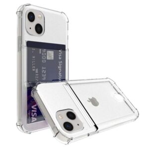 iPhone 14 hoesje met pasjeshouder -
  transparant TPU shockproof