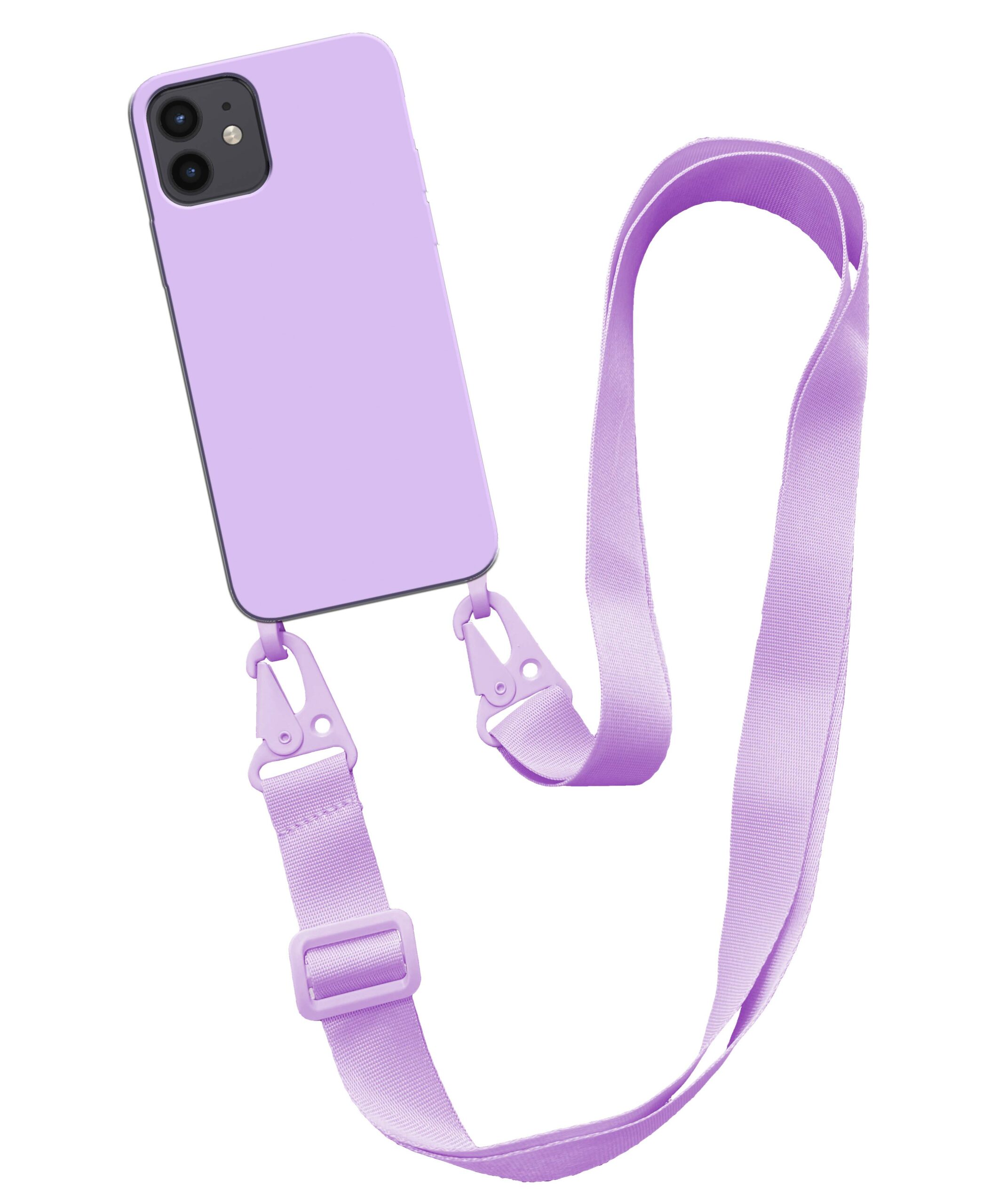 iPhone 12 Mini hoesje met breed koord paars