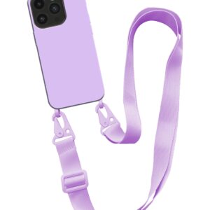iPhone 13 Pro hoesje met breed koord paars