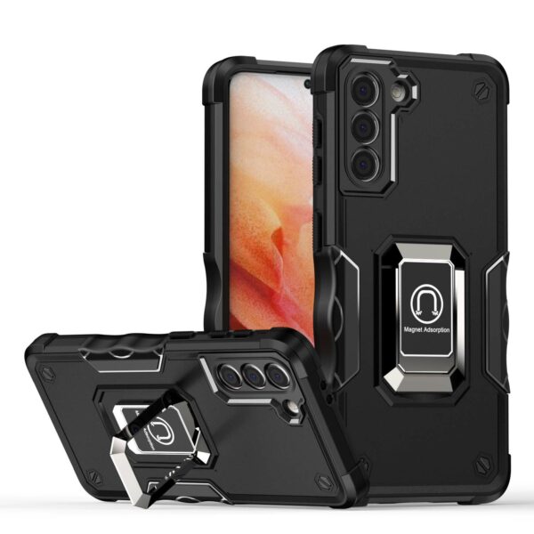 Samsung Galaxy S21 Plus rugged armour case hoesje zwart