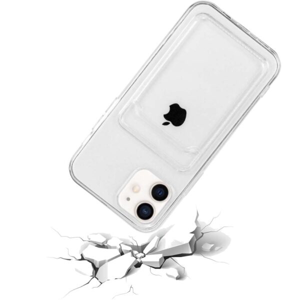 iPhone 12 Mini hoesje met pashouder transparant 2