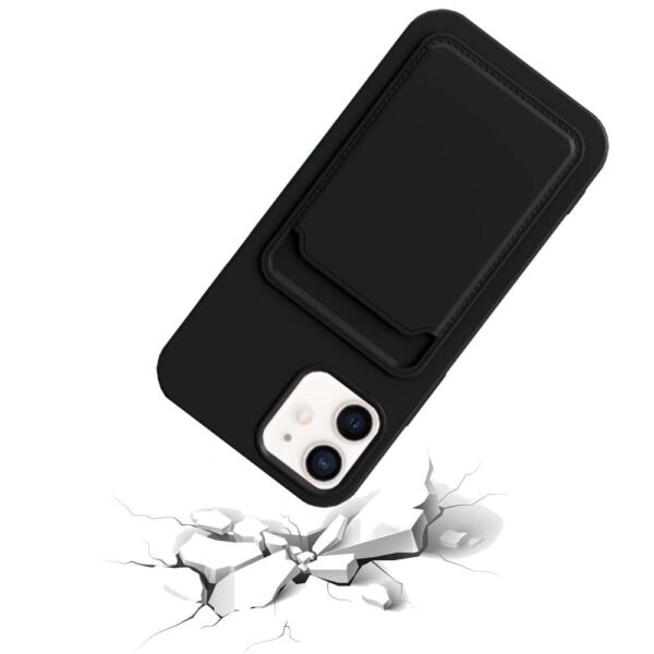 iPhone 12 Mini hoesje met pashouder zwart 2
