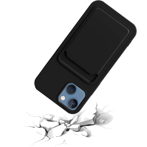 iPhone 13 Mini hoesje met pashouder zwart 2