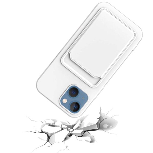 iPhone 13 hoesje met pashouder wit 2
