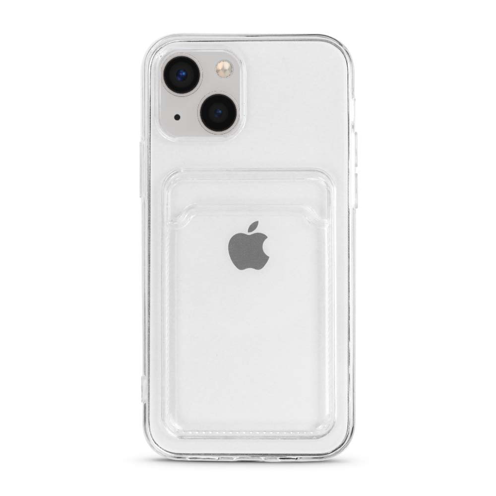 iPhone 14 Plus hoesje met pashouder transparant