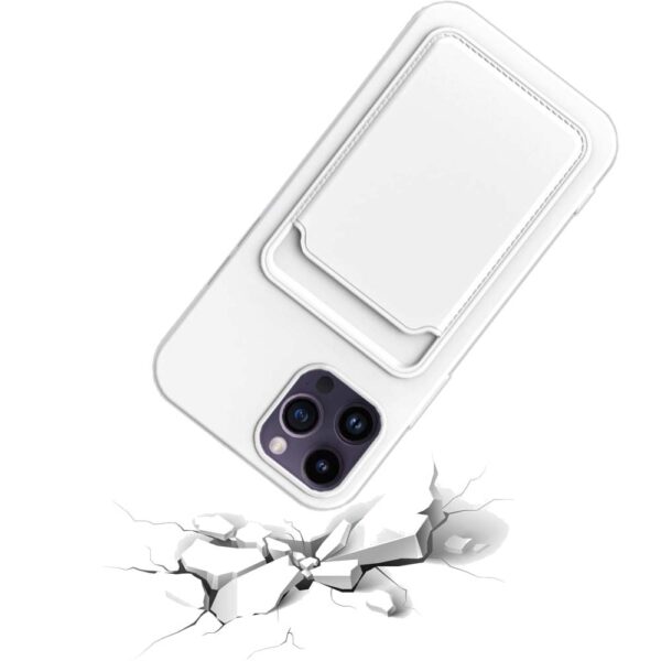 iPhone 14 Pro hoesje met pashouder wit 2