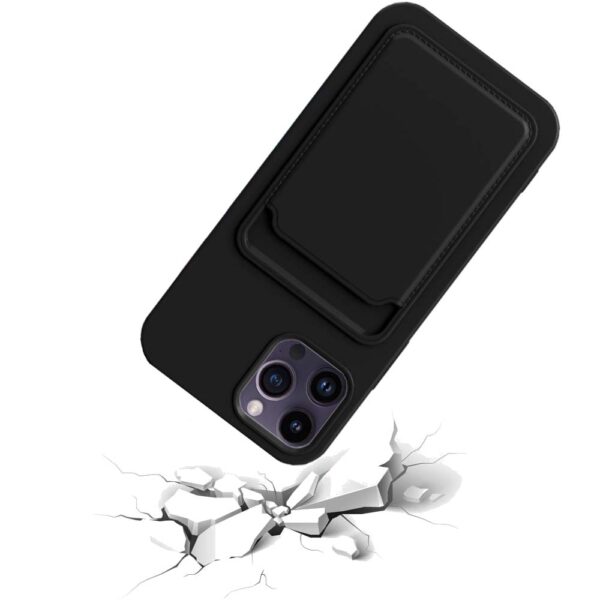 iPhone 14 Pro hoesje met pashouder zwart 2
