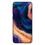 Samsung Galaxy A10 marmer hoesje blauw