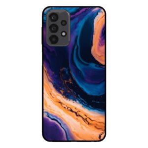 Samsung Galaxy A23 marmer hoesje blauw