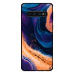 Samsung Galaxy S10 Plus marmer hoesje blauw