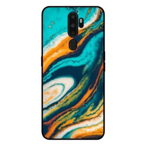Oppo A5 2020 marmer hoesje groen