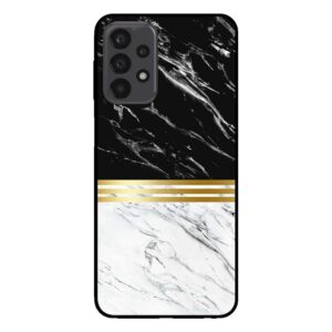 Samsung Galaxy A23 marmer hoesje zwart wit