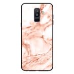 Samsung Galaxy A6 Plus 2018 marmer hoesje wit rosé goud