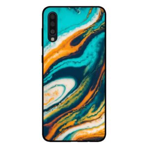 Samsung Galaxy A70 marmer hoesje groen