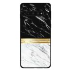 Samsung Galaxy S10 Plus marmer hoesje zwart wit