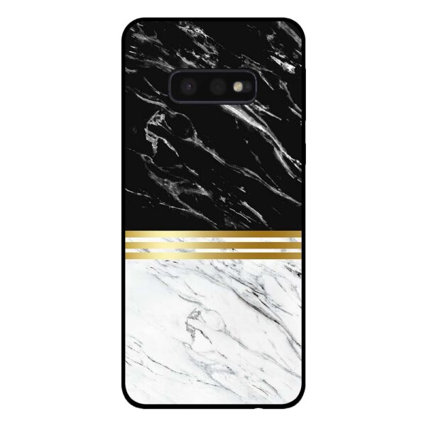 Samsung Galaxy S10E marmer hoesje zwart wit