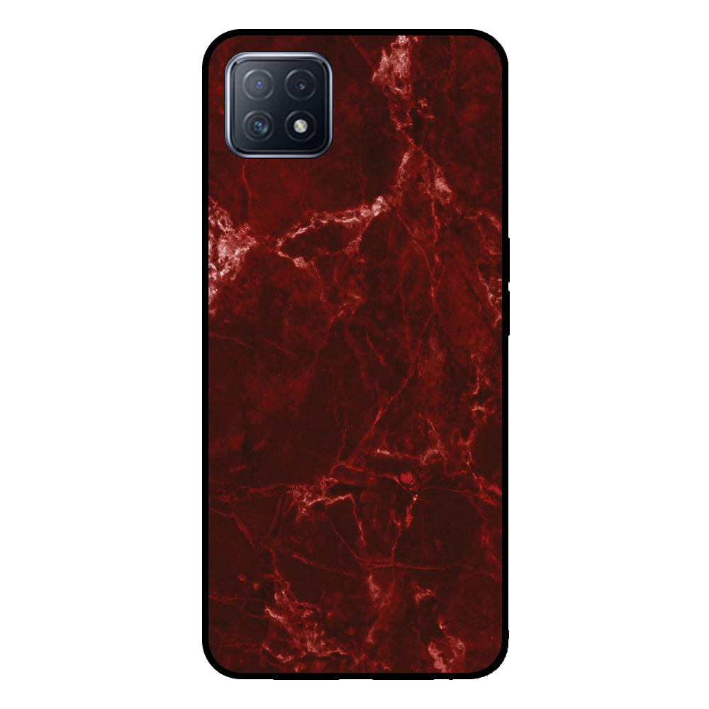Sublimatiehoesje Oppo A72 5G marmer rood