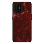 Sublimatiehoesje Oppo A94 5G marmer rood