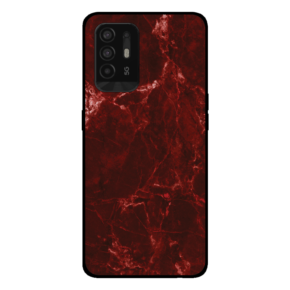 Sublimatiehoesje Oppo A94 5G marmer rood