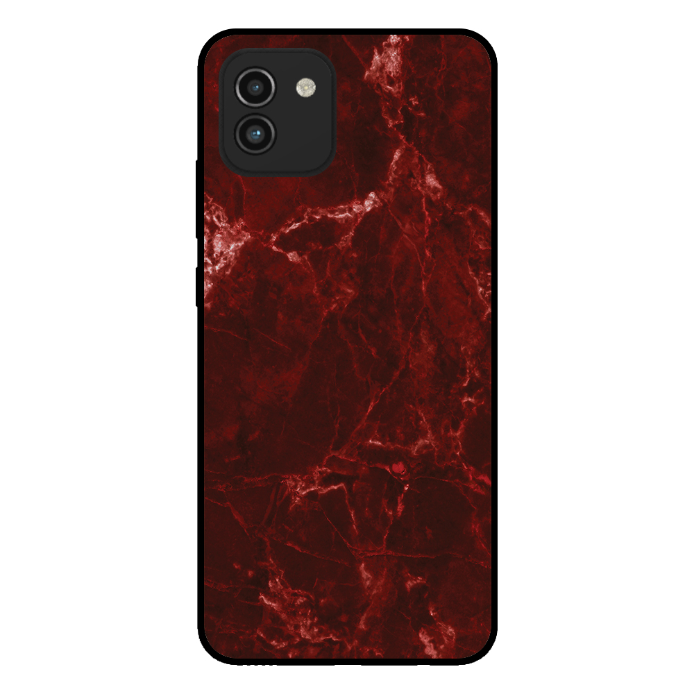 Sublimatiehoesje Samsung Galaxy A03 marmer rood