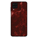 Sublimatiehoesje Samsung Galaxy A12 marmer rood