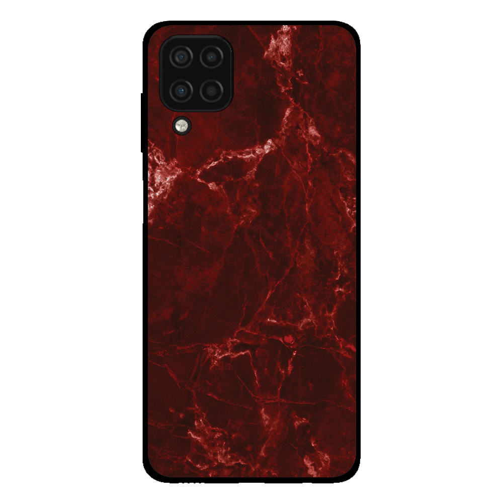 Sublimatiehoesje Samsung Galaxy A12 marmer rood