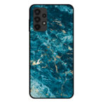 Sublimatiehoesje Samsung Galaxy A12 marmer blauw