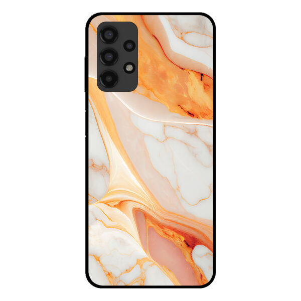 Sublimatiehoesje Samsung Galaxy A13 4G marmer oranje