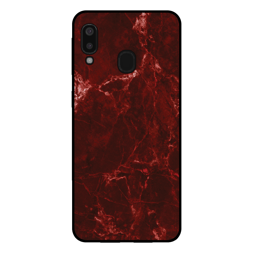 Sublimatiehoesje Samsung Galaxy A20E marmer rood